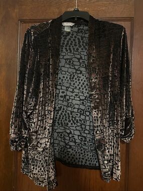 TanJay Velvet Burnout Open jacket
